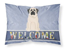 Load image into Gallery viewer, Mastiff White Welcome Fabric Standard Pillowcase – Artistic Decorative Front, White Back BB5598PILLOWCASE