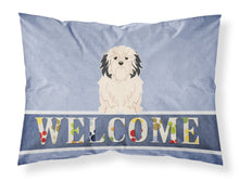Load image into Gallery viewer, Lowchen Welcome Fabric Standard Pillowcase – Artistic Decorative Front, White Back BB5600PILLOWCASE