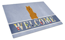 Load image into Gallery viewer, Karelian Bear Dog Welcome Glass Cutting Boards – Durable, Decorative Kitchen Art Large BB5603LCB