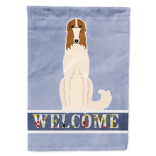 Load image into Gallery viewer, Borzoi Welcome Flag Canvas House Size BB5604CHF