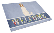 Load image into Gallery viewer, Borzoi Welcome Glass Cutting Boards – Durable, Decorative Kitchen Art Large BB5604LCB
