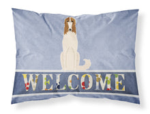 Load image into Gallery viewer, Borzoi Welcome Fabric Standard Pillowcase – Artistic Decorative Front, White Back BB5604PILLOWCASE