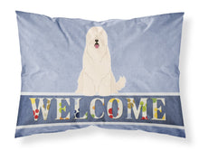 Load image into Gallery viewer, South Russian Sheepdog Welcome Fabric Standard Pillowcase – Artistic Decorative Front, White Back BB5605PILLOWCASE