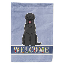 Load image into Gallery viewer, Black Russian Terrier Welcome Flag Canvas House Size BB5607CHF