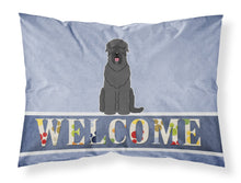 Load image into Gallery viewer, Black Russian Terrier Welcome Fabric Standard Pillowcase – Artistic Decorative Front, White Back BB5607PILLOWCASE