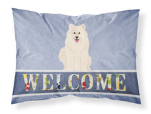 Load image into Gallery viewer, Samoyed Welcome Fabric Standard Pillowcase – Artistic Decorative Front, White Back BB5611PILLOWCASE