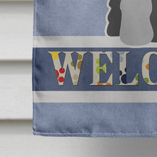 Load image into Gallery viewer, Standard Schnauzer Black Grey Welcome Flag Canvas House Size BB5615CHF