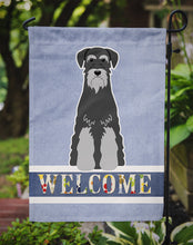 Load image into Gallery viewer, Standard Schnauzer Black Grey Welcome Garden Flag - Outdoor Decorative Yard Flag BB5615GF