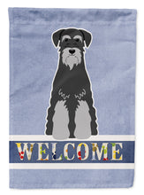 Load image into Gallery viewer, Standard Schnauzer Black Grey Welcome Garden Flag - Outdoor Decorative Yard Flag BB5615GF