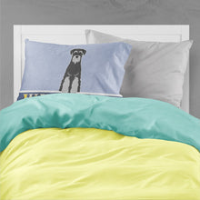 Load image into Gallery viewer, Standard Schnauzer Black Grey Welcome Fabric Standard Pillowcase – Artistic Decorative Front, White Back BB5615PILLOWCASE
