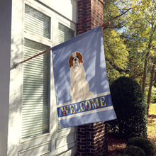 Load image into Gallery viewer, Saint Bernard Welcome Flag Canvas House Size BB5616CHF