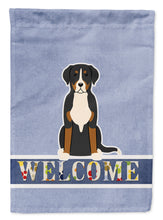 Load image into Gallery viewer, Greater Swiss Mountain Dog Welcome Flag Canvas House Size BB5618CHF