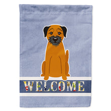 Load image into Gallery viewer, Border Terrier Welcome Flag Canvas House Size BB5620CHF