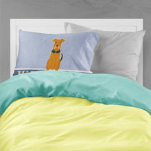 Load image into Gallery viewer, Airedale Welcome Fabric Standard Pillowcase – Artistic Decorative Front, White Back BB5622PILLOWCASE