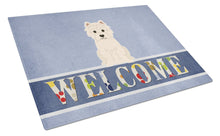 Load image into Gallery viewer, Westie Welcome Glass Cutting Boards – Durable, Decorative Kitchen Art Large BB5623LCB