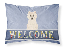 Load image into Gallery viewer, Westie Welcome Fabric Standard Pillowcase – Artistic Decorative Front, White Back BB5623PILLOWCASE