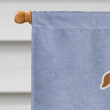 Load image into Gallery viewer, Staffordshire Bull Terrier Brown Welcome Flag Canvas House Size BB5628CHF