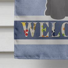 Load image into Gallery viewer, Miniature Schanuzer Black Welcome Flag Canvas House Size BB5632CHF