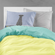Load image into Gallery viewer, Miniature Schanuzer Black Welcome Fabric Standard Pillowcase – Artistic Decorative Front, White Back BB5632PILLOWCASE