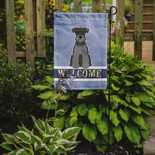 Load image into Gallery viewer, Miniature Schanuzer Black Silver Welcome Garden Flag - Outdoor Decorative Yard Flag BB5633GF