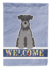 Load image into Gallery viewer, Miniature Schanuzer Black Silver Welcome Garden Flag - Outdoor Decorative Yard Flag BB5633GF