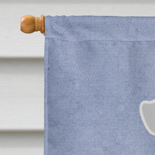 Load image into Gallery viewer, Miniature Schanuzer White Welcome Flag Canvas House Size BB5634CHF