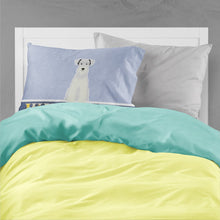 Load image into Gallery viewer, Miniature Schanuzer White Welcome Fabric Standard Pillowcase – Artistic Decorative Front, White Back BB5634PILLOWCASE