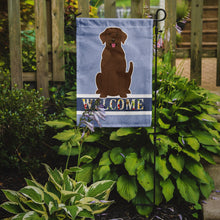 Load image into Gallery viewer, Chocolate Labrador Welcome Garden Flag - Outdoor Decorative Yard Flag BB5637GF
