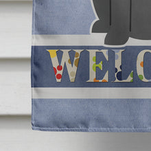Load image into Gallery viewer, Black Labrador Welcome Flag Canvas House Size BB5638CHF