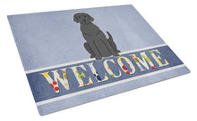 Load image into Gallery viewer, Black Labrador Welcome Glass Cutting Boards – Durable, Decorative Kitchen Art Large BB5638LCB