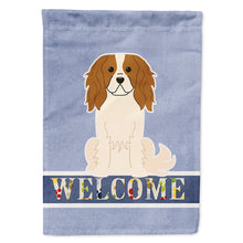 Load image into Gallery viewer, Cavalier Spaniel Welcome Flag Canvas House Size BB5639CHF