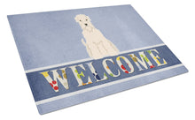 Load image into Gallery viewer, Soft Coated Wheaten Terrier Welcome Glass Cutting Boards – Durable, Decorative Kitchen Art Large BB5642LCB