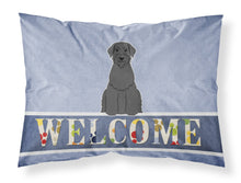 Load image into Gallery viewer, Giant Schnauzer Welcome Fabric Standard Pillowcase – Artistic Decorative Front, White Back BB5647PILLOWCASE