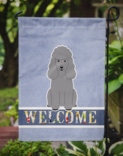 Load image into Gallery viewer, Poodle Silver Welcome Garden Flag - Outdoor Decorative Yard Flag BB5649GF