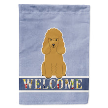 Load image into Gallery viewer, Poodle Tan Welcome Flag Canvas House Size BB5650CHF