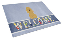 Load image into Gallery viewer, Poodle Tan Welcome Glass Cutting Boards – Durable, Decorative Kitchen Art Large BB5650LCB