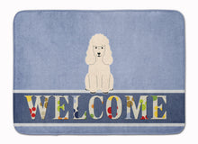 Load image into Gallery viewer, Poodle White Welcome Machine Washable Memory Foam Mat BB5651RUG