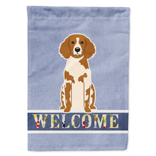 Load image into Gallery viewer, Brittany Spaniel Welcome Flag Canvas House Size BB5653CHF