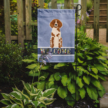 Load image into Gallery viewer, Brittany Spaniel Welcome Garden Flag - Outdoor Decorative Yard Flag BB5653GF