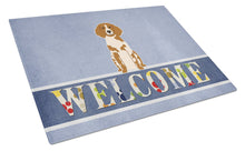 Load image into Gallery viewer, Brittany Spaniel Welcome Glass Cutting Boards – Durable, Decorative Kitchen Art Large BB5653LCB
