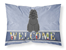 Load image into Gallery viewer, Bouvier des Flandres Welcome Fabric Standard Pillowcase – Artistic Decorative Front, White Back BB5655PILLOWCASE
