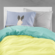 Load image into Gallery viewer, Papillon Black White Welcome Fabric Standard Pillowcase – Artistic Decorative Front, White Back BB5657PILLOWCASE