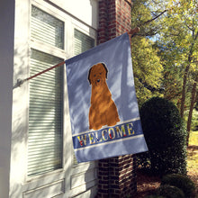 Load image into Gallery viewer, Briard Brown Welcome Flag Canvas House Size BB5663CHF
