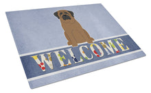 Load image into Gallery viewer, Bullmastiff Welcome Glass Cutting Boards – Durable, Decorative Kitchen Art Large BB5665LCB