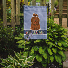 Load image into Gallery viewer, Shih Tzu Silver Chocolate Welcome Garden Flag - Outdoor Decorative Yard Flag BB5667GF