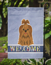 Load image into Gallery viewer, Shih Tzu Silver Chocolate Welcome Garden Flag - Outdoor Decorative Yard Flag BB5667GF