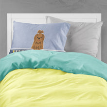 Load image into Gallery viewer, Shih Tzu Silver Chocolate Welcome Fabric Standard Pillowcase – Artistic Decorative Front, White Back BB5667PILLOWCASE