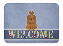 Load image into Gallery viewer, Shih Tzu Silver Chocolate Welcome Machine Washable Memory Foam Mat BB5667RUG