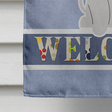 Load image into Gallery viewer, Bedlington Terrier Blue Welcome Flag Canvas House Size BB5671CHF