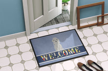 Load image into Gallery viewer, Bedlington Terrier Blue Welcome Doormat - 18x27 Decorative Floor Mat – Indoor/Outdoor Rug with Artistic Flair BB5671MAT